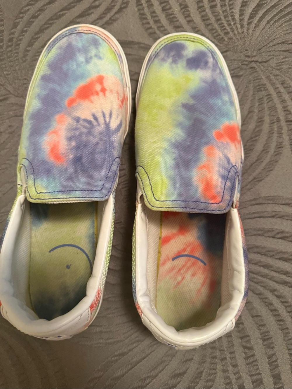 Nike Tie-Dye Slip-On Sneakers - Blue, Green, Coral
